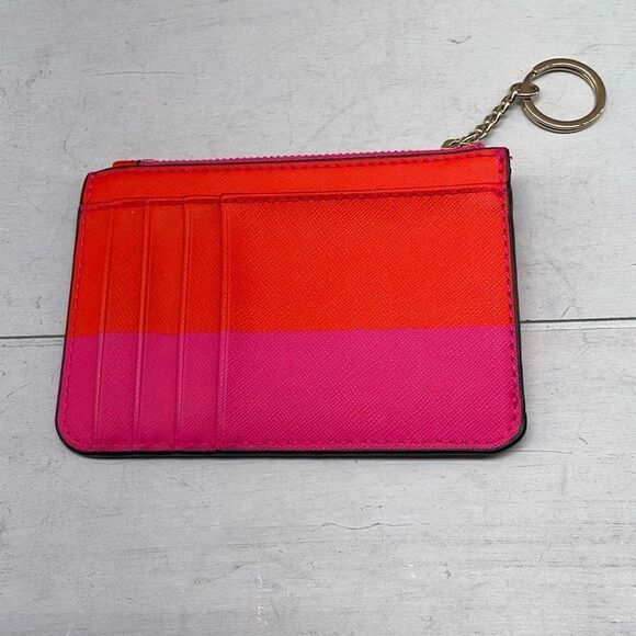 Kate Spade Wallet Small Pink Zip Closure‎ Multi Compartment Vegan Leather Lined - Picture 2 of 7